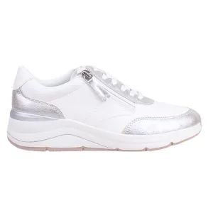 Jana Ladies  Trainers - 23777-43 - White / Silver