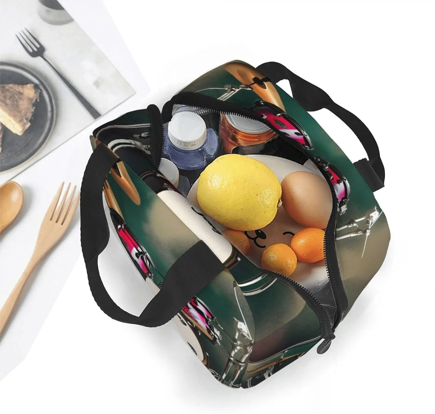 Jazz Drum Lightweight Lunch Bag For Men Women Small Lunchbox Good For Office Days