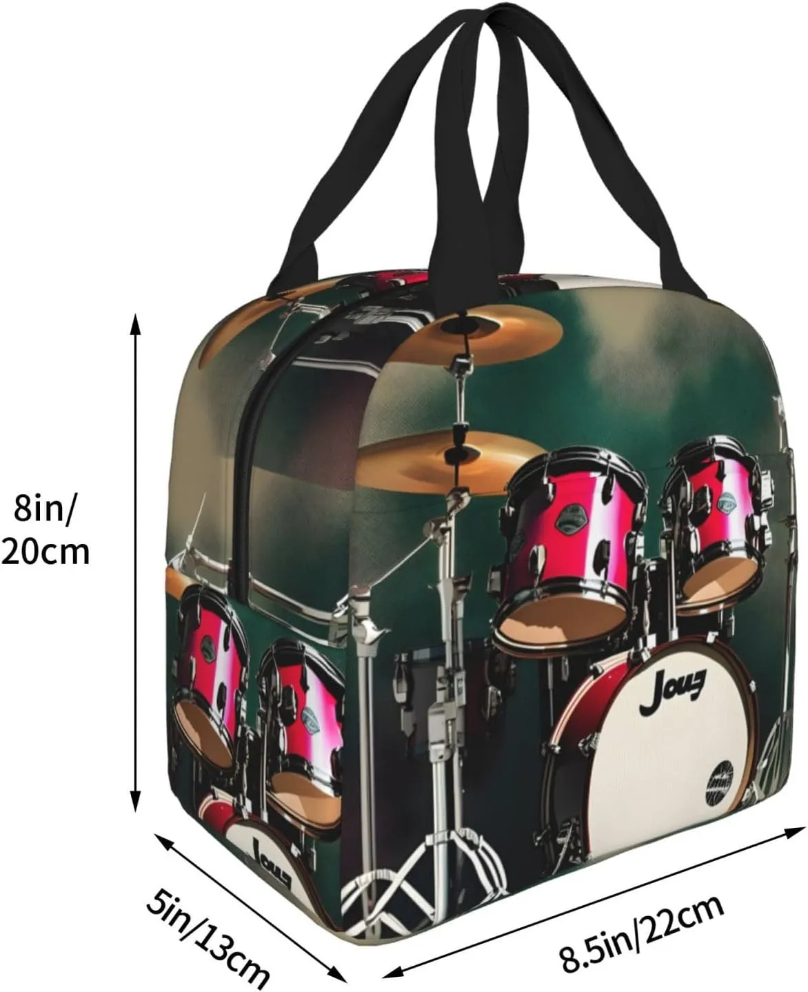 Jazz Drum Lightweight Lunch Bag For Men Women Small Lunchbox Good For Office Days