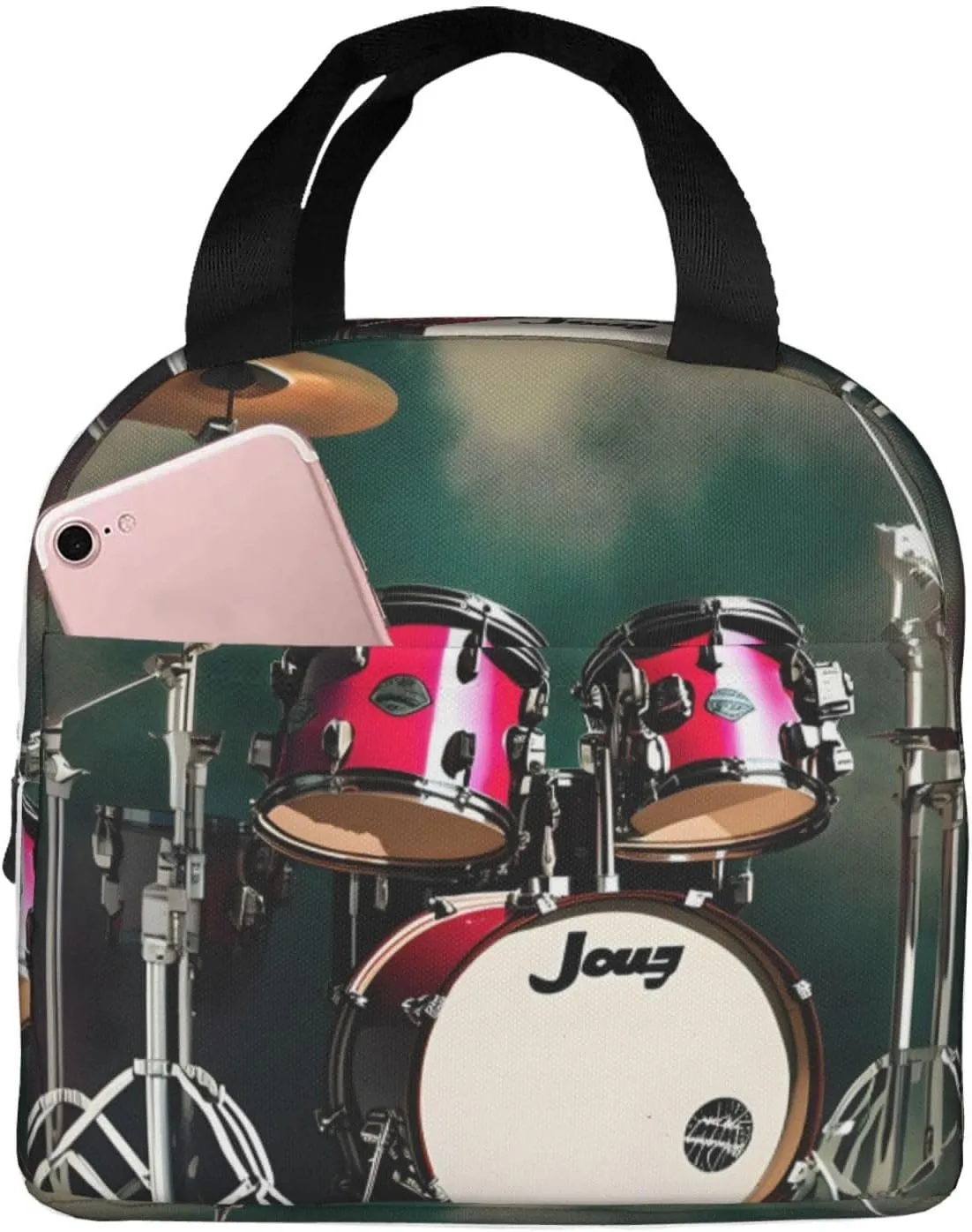 Jazz Drum Lightweight Lunch Bag For Men Women Small Lunchbox Good For Office Days
