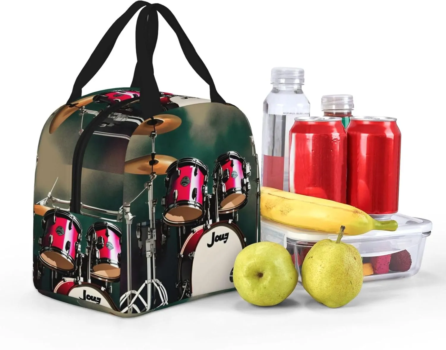 Jazz Drum Lightweight Lunch Bag For Men Women Small Lunchbox Good For Office Days