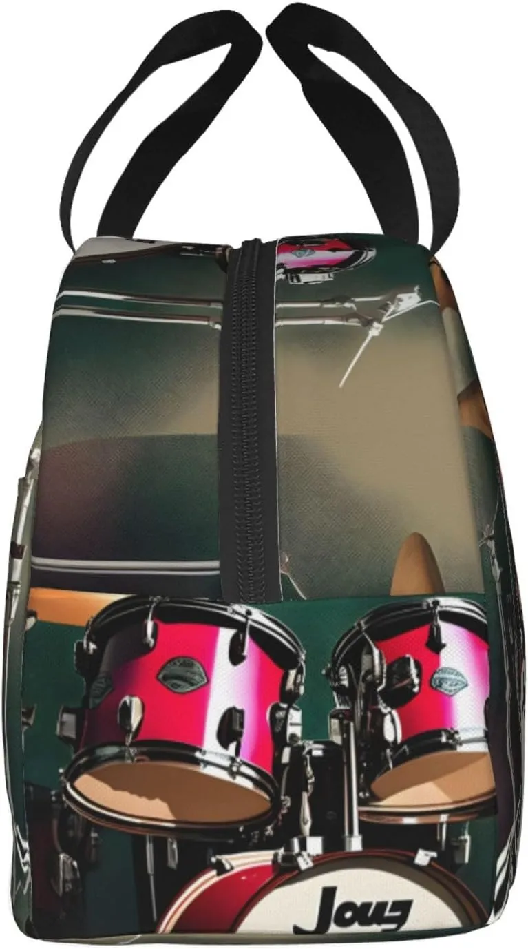 Jazz Drum Lightweight Lunch Bag For Men Women Small Lunchbox Good For Office Days