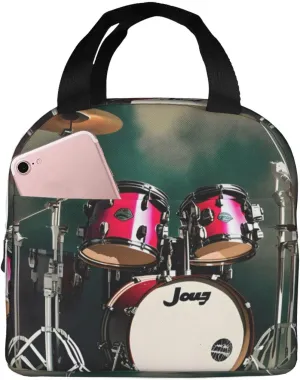 Jazz Drum Lightweight Lunch Bag For Men Women Small Lunchbox Good For Office Days