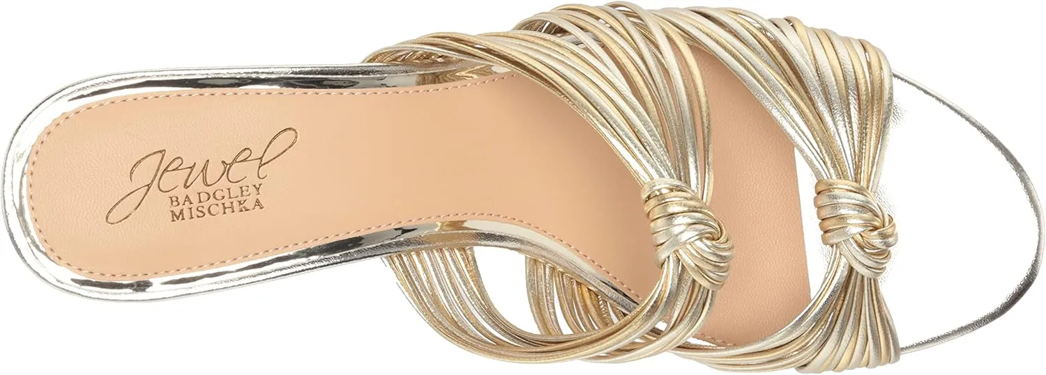 Jewel Badgley Mischka Cheryl Backless Double-Knotted Block Heel