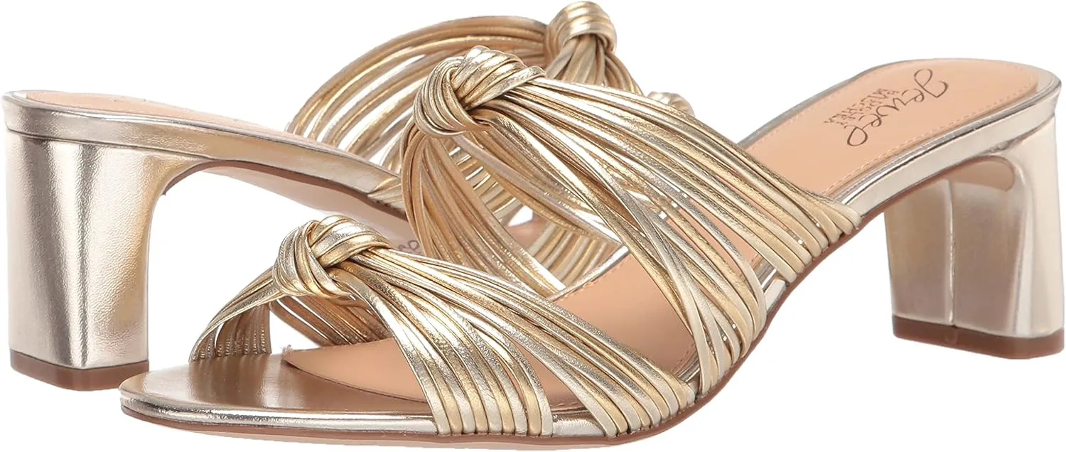 Jewel Badgley Mischka Cheryl Backless Double-Knotted Block Heel