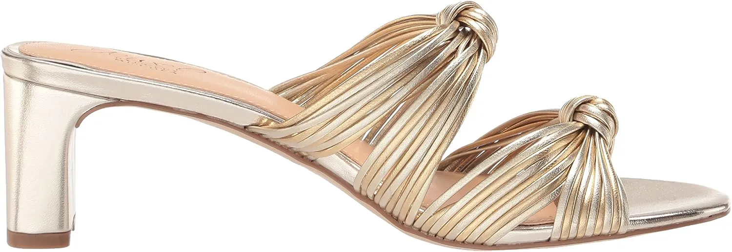 Jewel Badgley Mischka Cheryl Backless Double-Knotted Block Heel