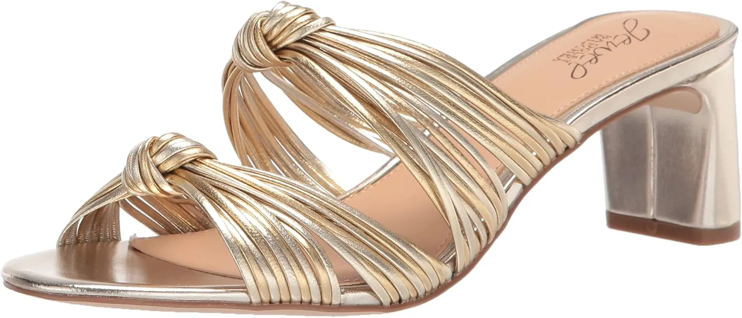 Jewel Badgley Mischka Cheryl Backless Double-Knotted Block Heel