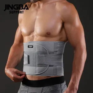 JINGBA Bodybuilding Waist Trainer Trimmer Belt with Double Straps for Optimal Support