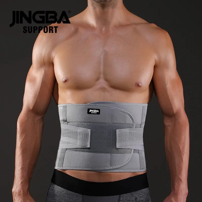 JINGBA Bodybuilding Waist Trainer Trimmer Belt with Double Straps for Optimal Support