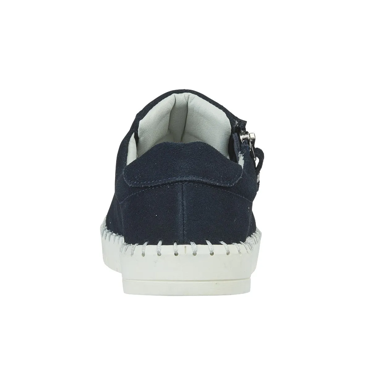 Jo & Joe Cadiz Women's Suede Casual Zip / Lace Up Shoe Navy