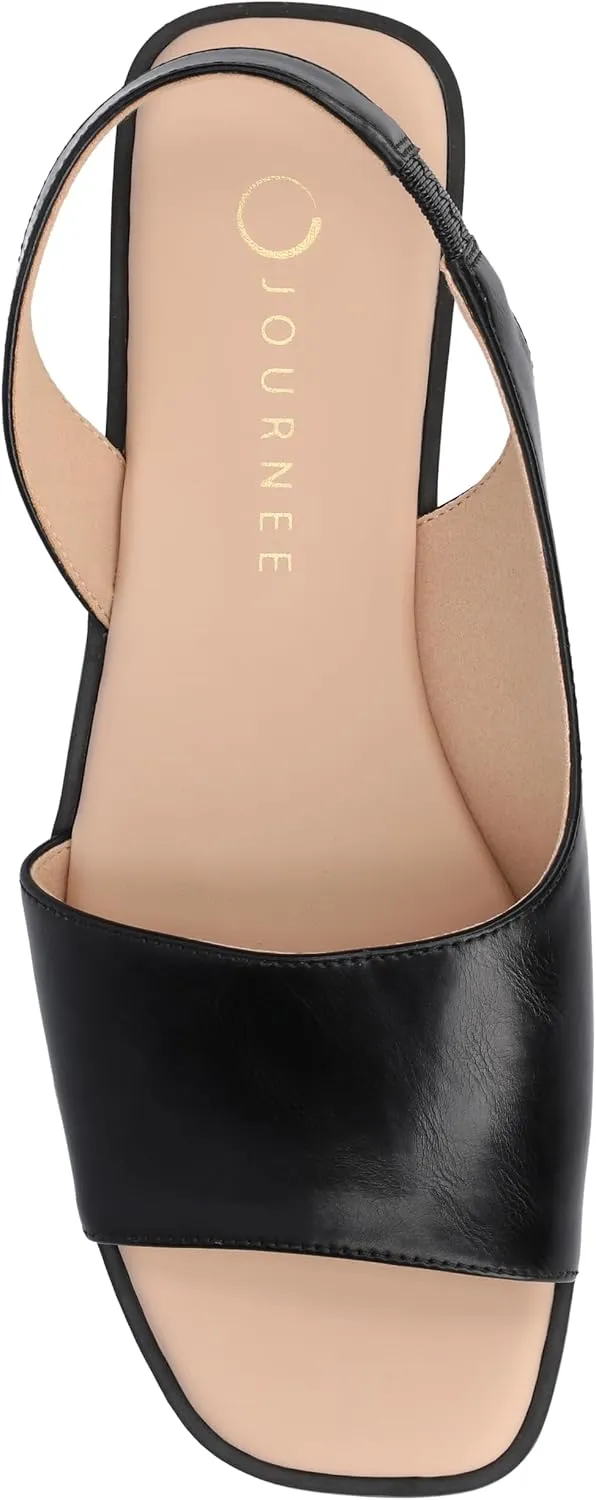 Journee Collection Women's Brinsley Slingback Flat Sandals