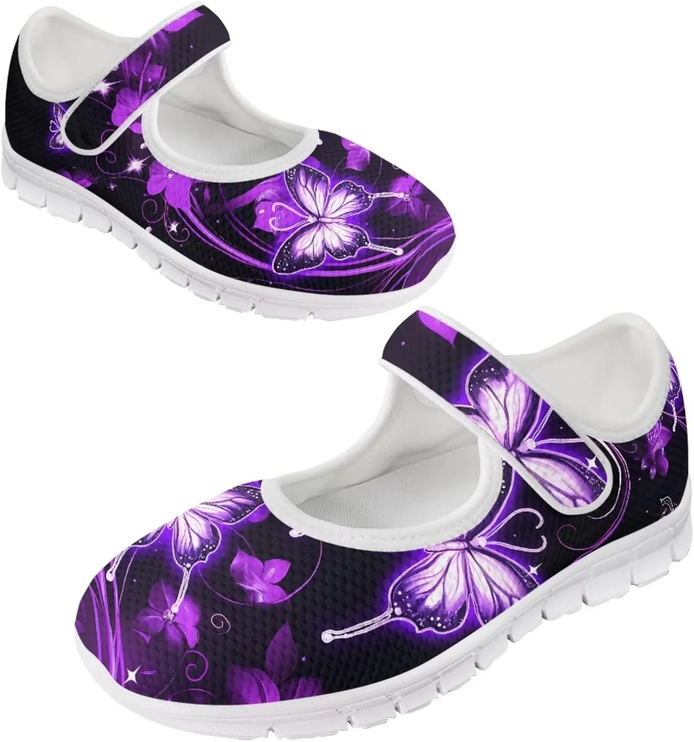 JoyLamoria Women’s Breathable Walking Shoes Trainer Sport Sneakers Adjustable Flats,Tropical Sloth Palm Leaves Print