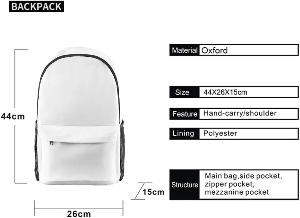 Junior H Sad Boyz Backpack Casual Daypack Travel Bag (Gray)