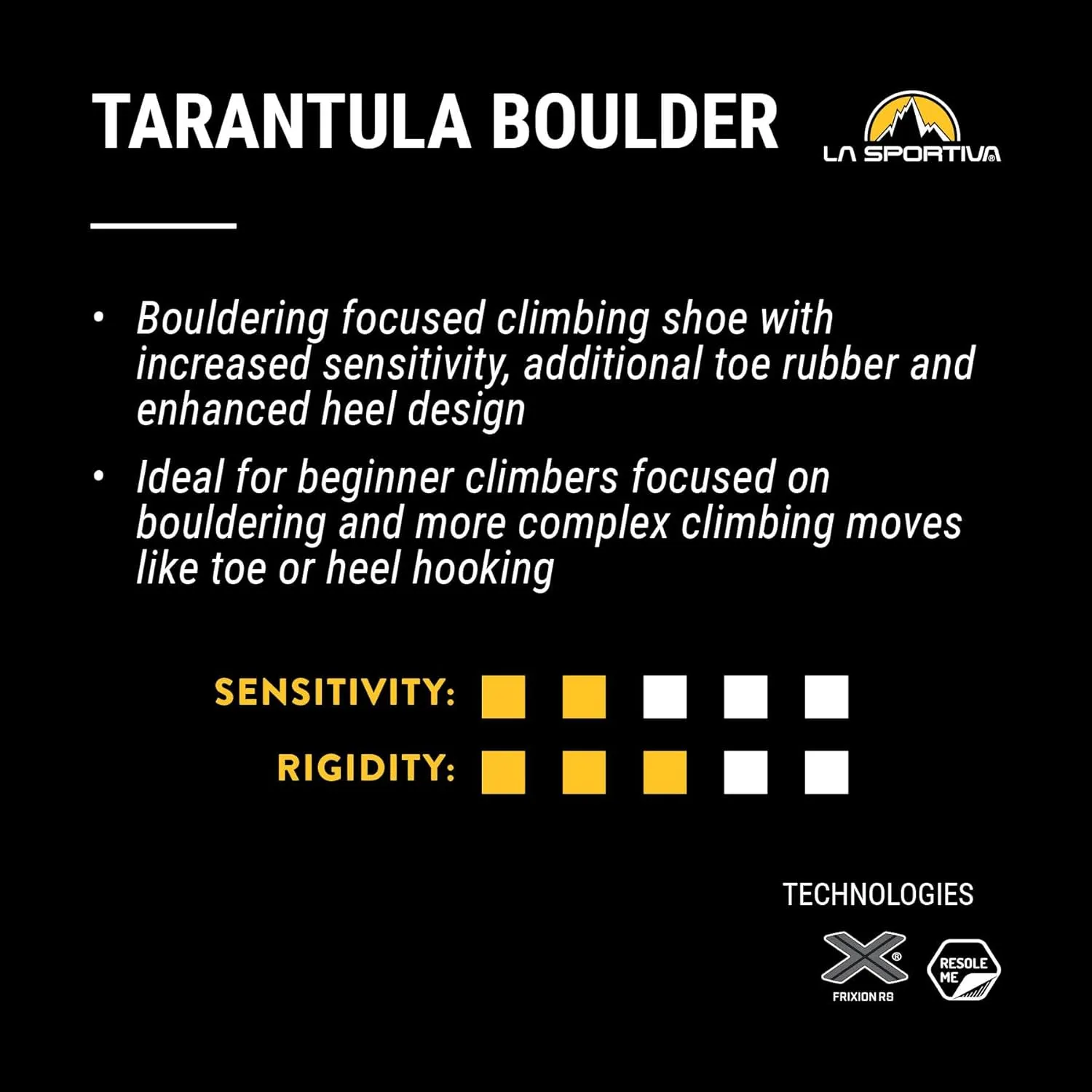 La Sportiva Mens Tarantula Boulder Rock Climbing Shoes