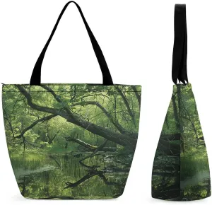 Large Grocery Bags Beach Tote An Ancient Swamp Shopping Bag for Women Shoulder Bag for Travel Work Handbag