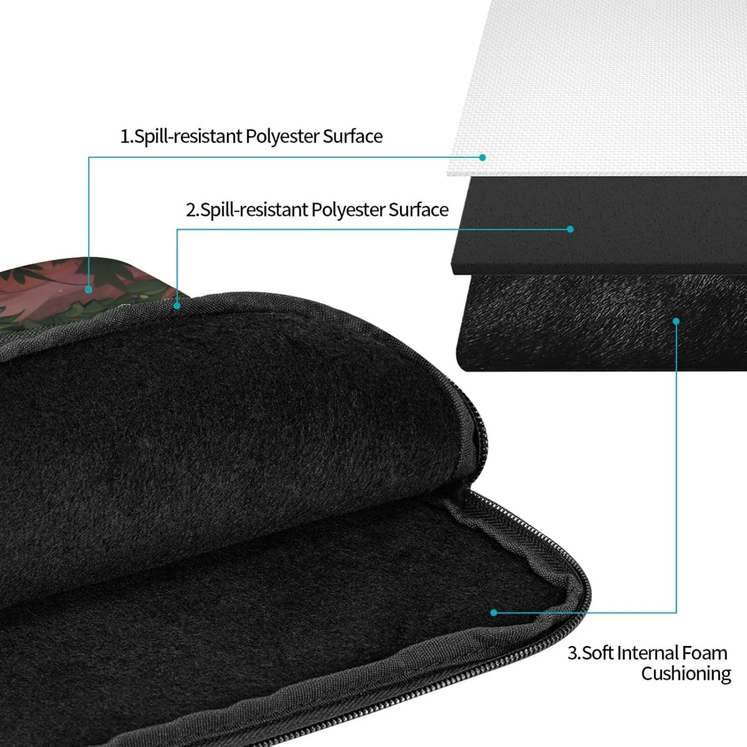 Large Pizza Pattern Shockproof Portable Laptop 13 inch Sleeve Bag for Men and Women - Ideal for Business Travel, School, and Daily Use