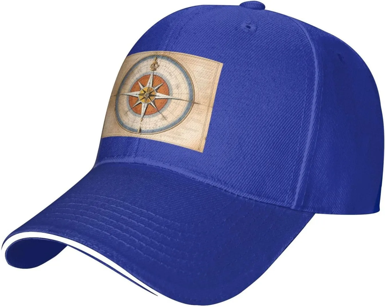 Law of The Compass Navigation Pattern Unisex Baseball Cap Black : Breathable, Light