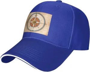 Law of The Compass Navigation Pattern Unisex Baseball Cap Black : Breathable, Light