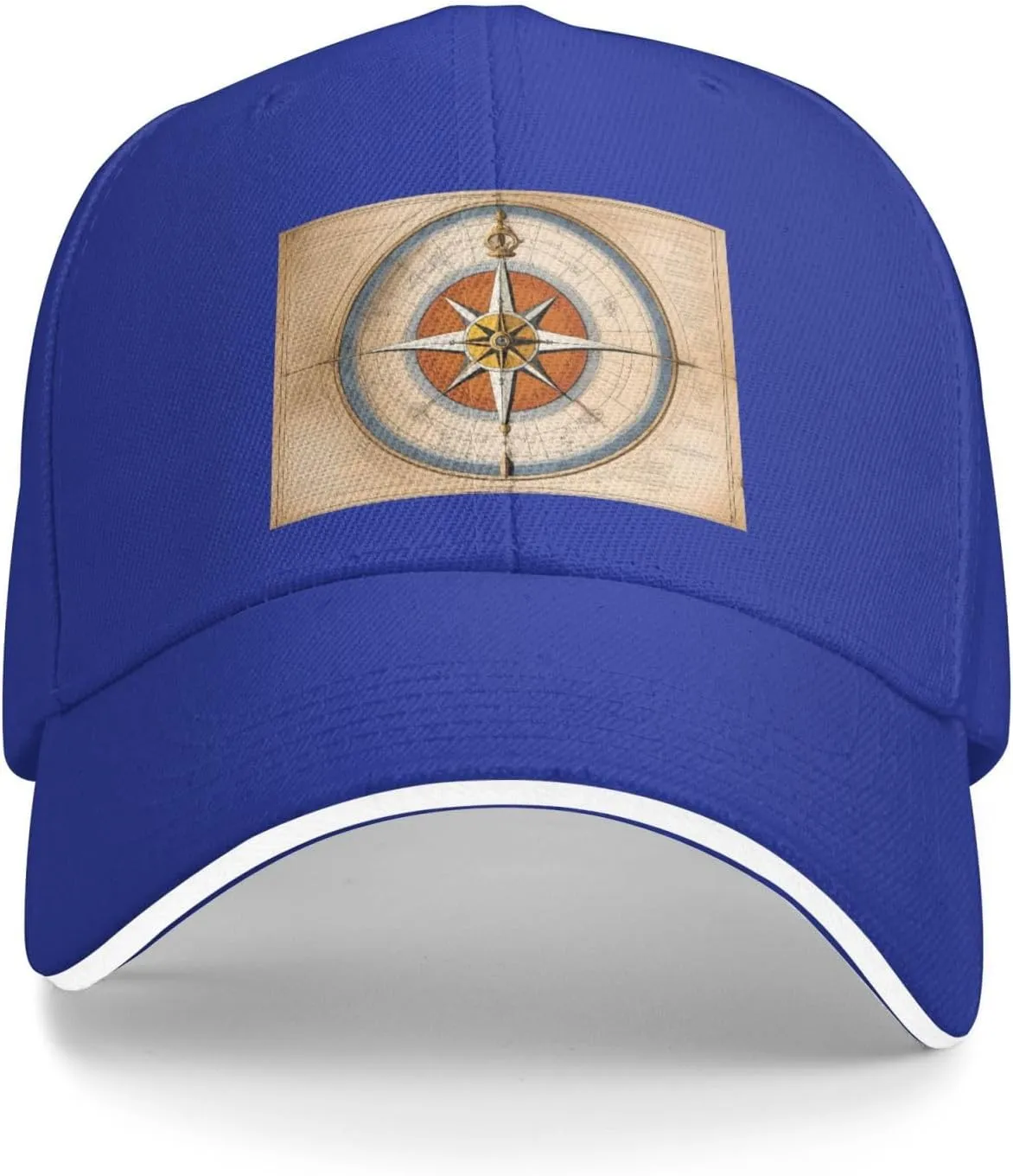 Law of The Compass Navigation Pattern Unisex Baseball Cap Black : Breathable, Light