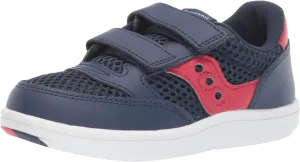 leather and mesh uppers for durability and rubber outsole with traditional triangle design