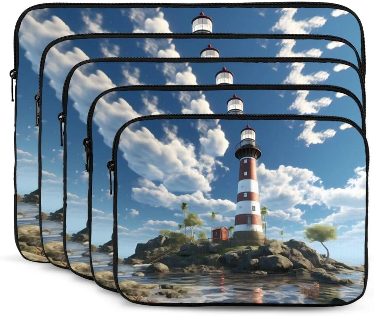 Lighthouse Backdrop Prints Shockproof Portable Laptop Sleeve Bag 13 inch for Men and Women Business Travel, Office Daily Use