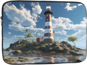 Lighthouse Backdrop Prints Shockproof Portable Laptop Sleeve Bag 13 inch for Men and Women Business Travel, Office Daily Use