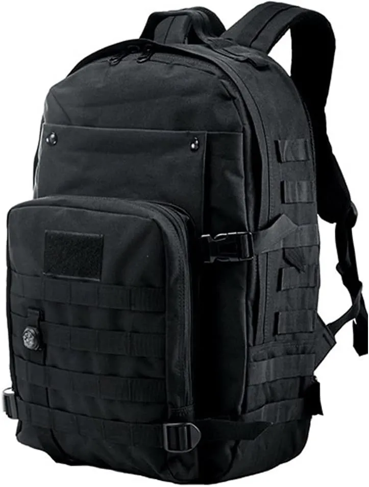 LOCAL LION Tactical Backpack, 40L Hiking Daypacks Military Army Bag, Travel Rucksack for Outdoor Camping (Black07-1)