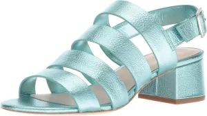 LOEFFLER RANDALL Women's Mavis (Foiled Lambskin) Heeled Sandal
