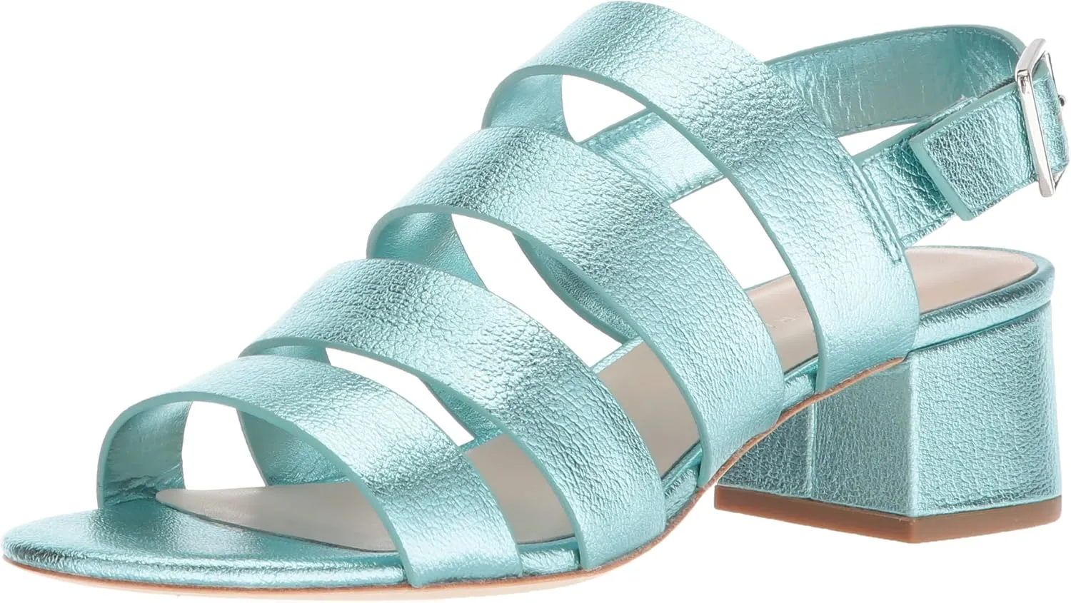 LOEFFLER RANDALL Women's Mavis (Foiled Lambskin) Heeled Sandal
