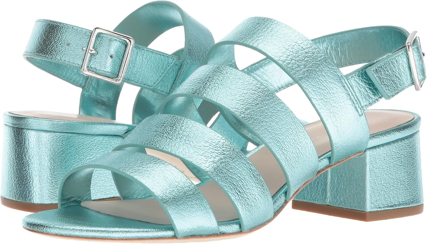 LOEFFLER RANDALL Women's Mavis (Foiled Lambskin) Heeled Sandal