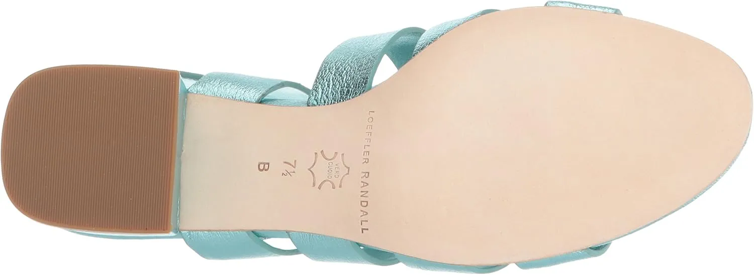 LOEFFLER RANDALL Women's Mavis (Foiled Lambskin) Heeled Sandal