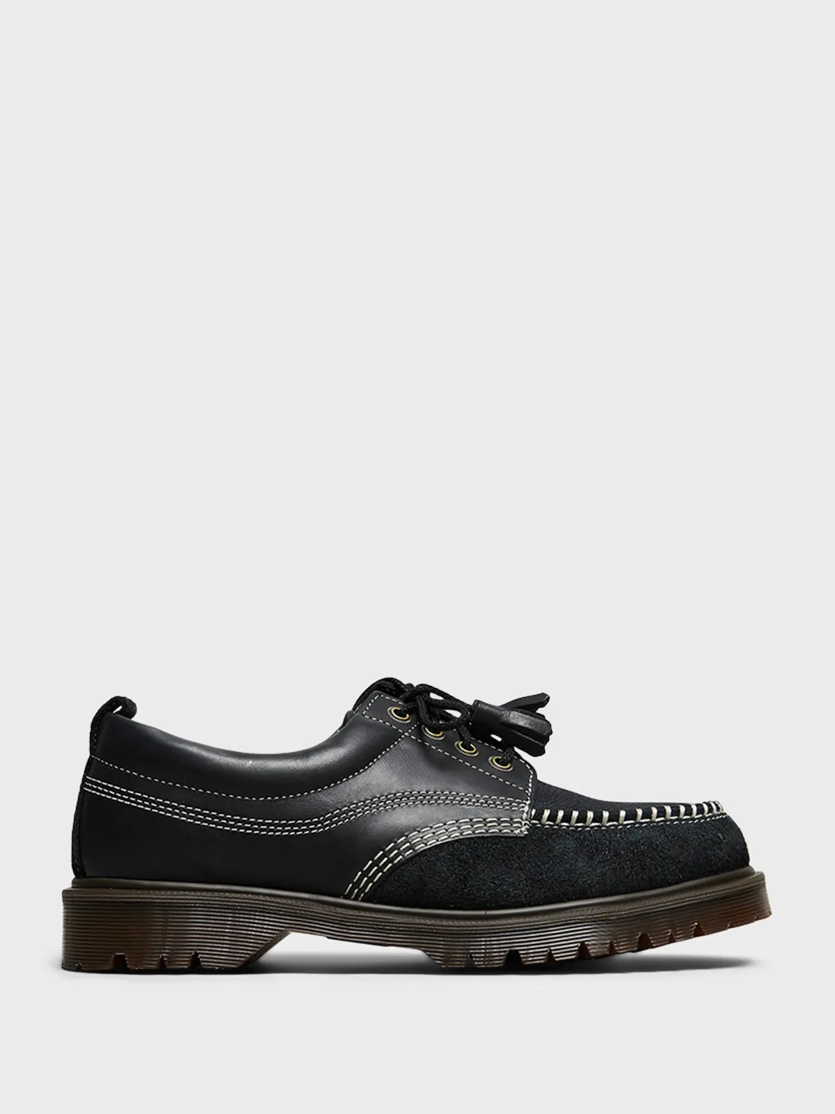 Lowell Shoes in Black, Kinsley Tumble and Buttersoft Hairy Suede