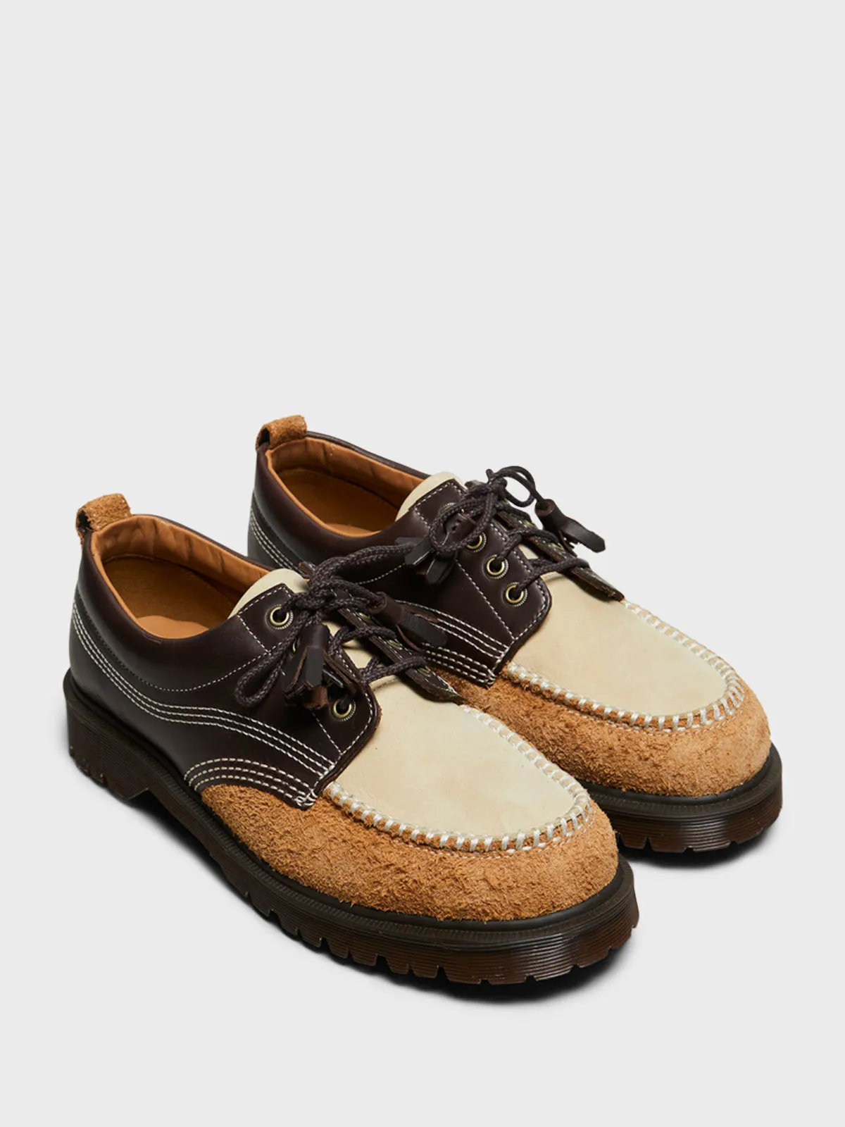 Lowell Shoes in Dark Brown, Light Tan, Desert Brown, Kinsley Tumble and Buttersoft Hairy Suede
