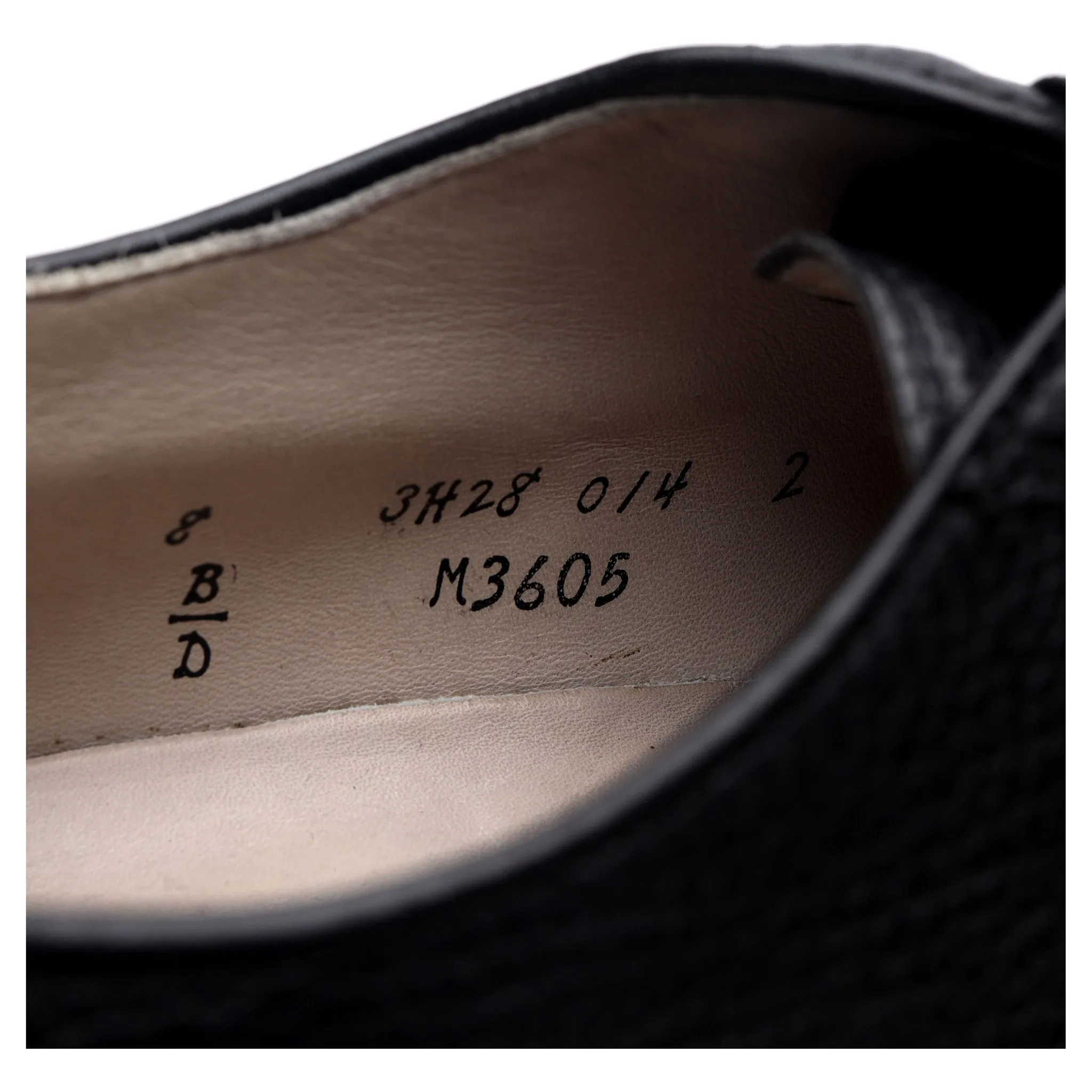 'M3605' Black Grain Leather Derby UK 7 US 8 D