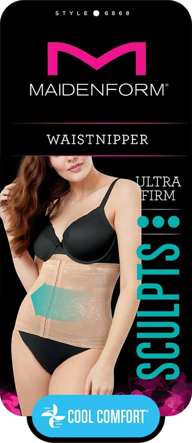 Maidenform Women's Waist Trainer Shapewear, Tummy Control Waist Cincher with Lace, Ultra Firm Control Corset