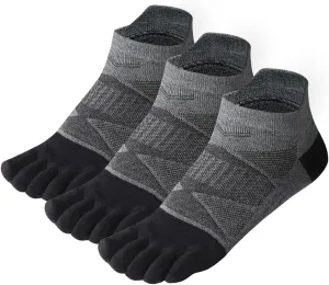 Meaiguo Women's Toe socks No Show Five Finger Socks For Men Running Athletic 3 Pairs
