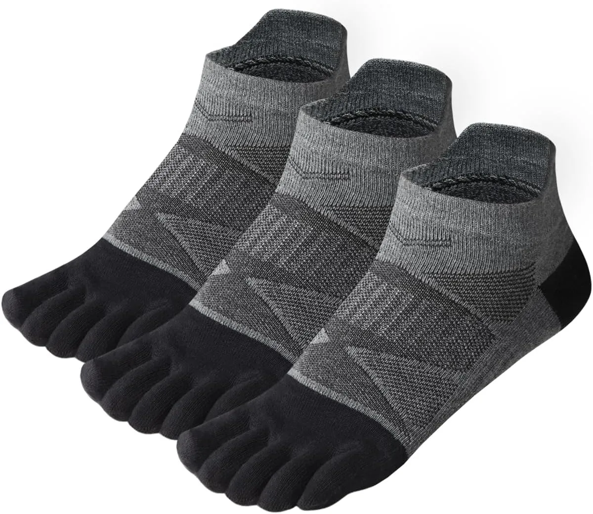 Meaiguo Women's Toe socks No Show Five Finger Socks For Men Running Athletic 3 Pairs