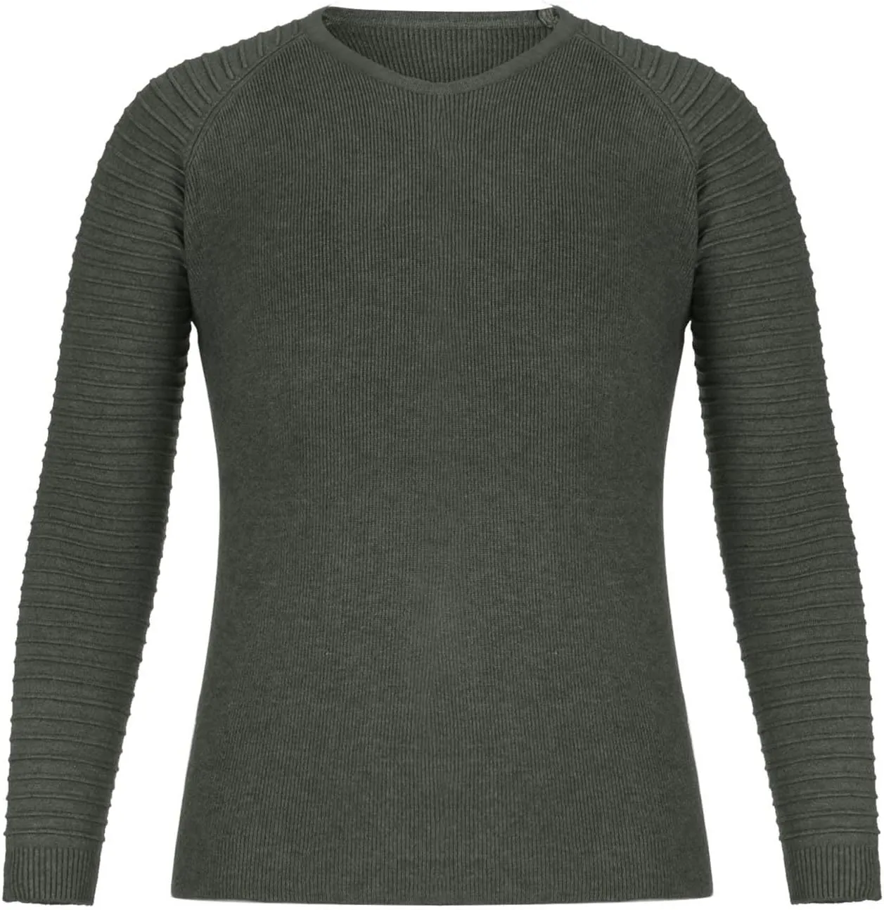 Mens T Shirts Casual Stylish Crew Neck Long Sleeve Muscle Fit Sweater Big and Tall Basic Knitted Solid Work Shirt