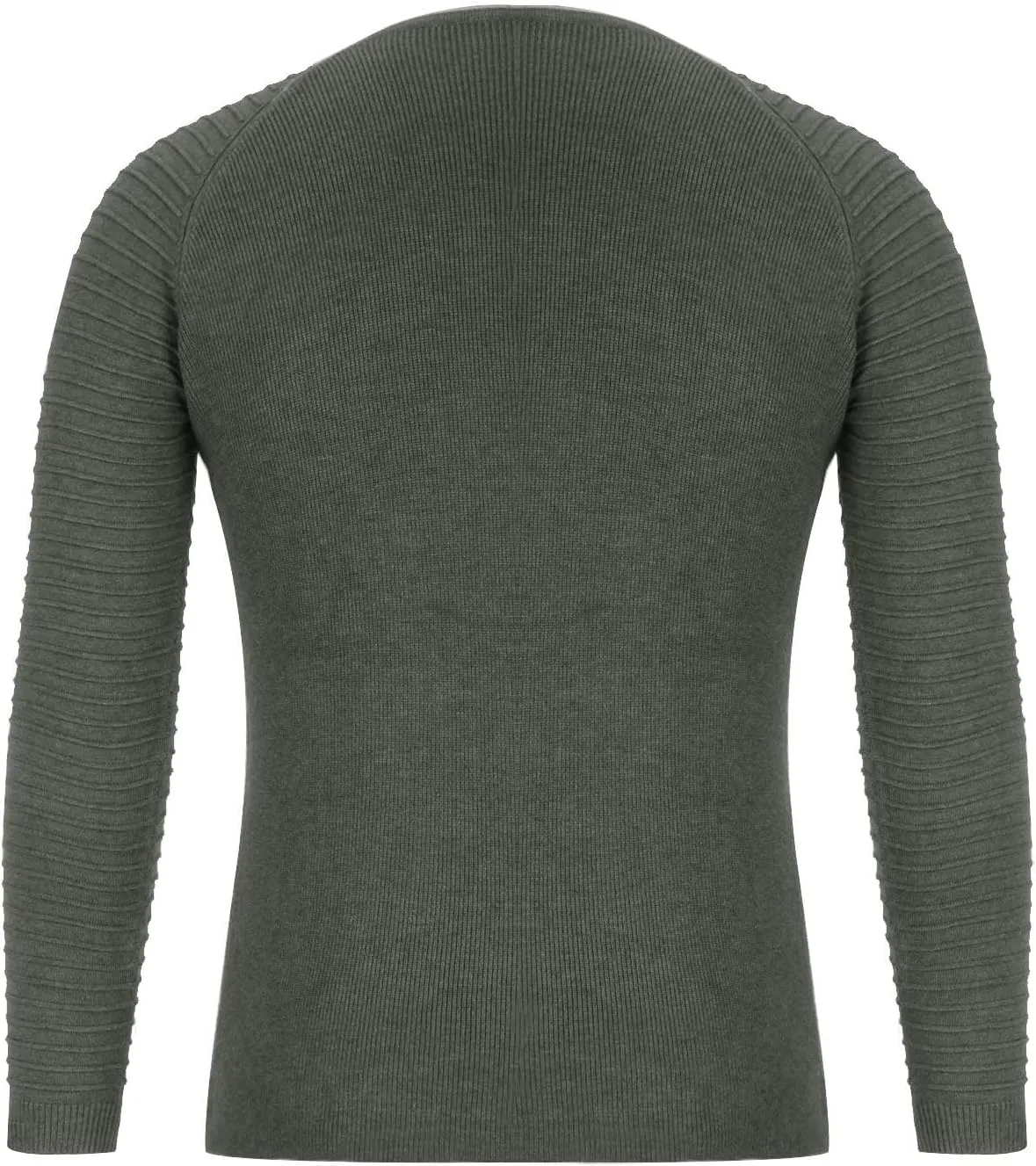 Mens T Shirts Casual Stylish Crew Neck Long Sleeve Muscle Fit Sweater Big and Tall Basic Knitted Solid Work Shirt