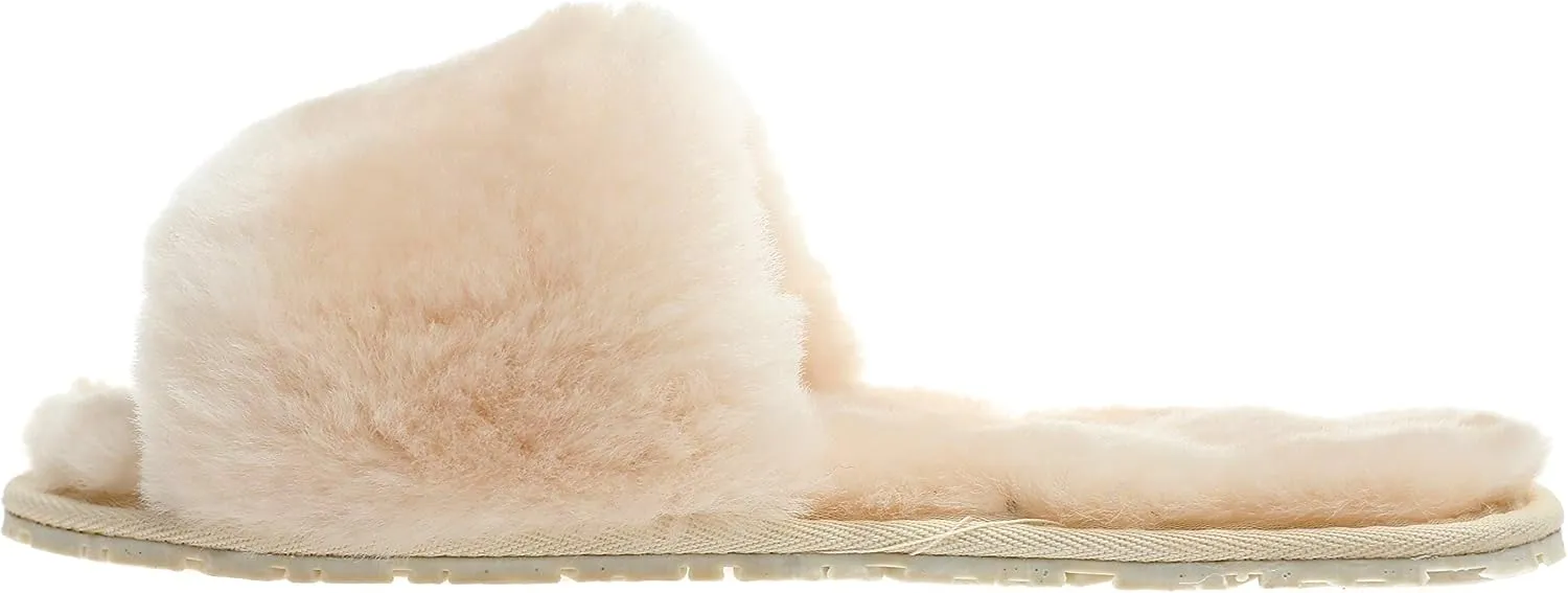 Millffy Women's Wool Fur Slippers Sheepskin Leather Slippers Shearling Fur Fluffy Fuzzy House Bedroom Shoes Slides
