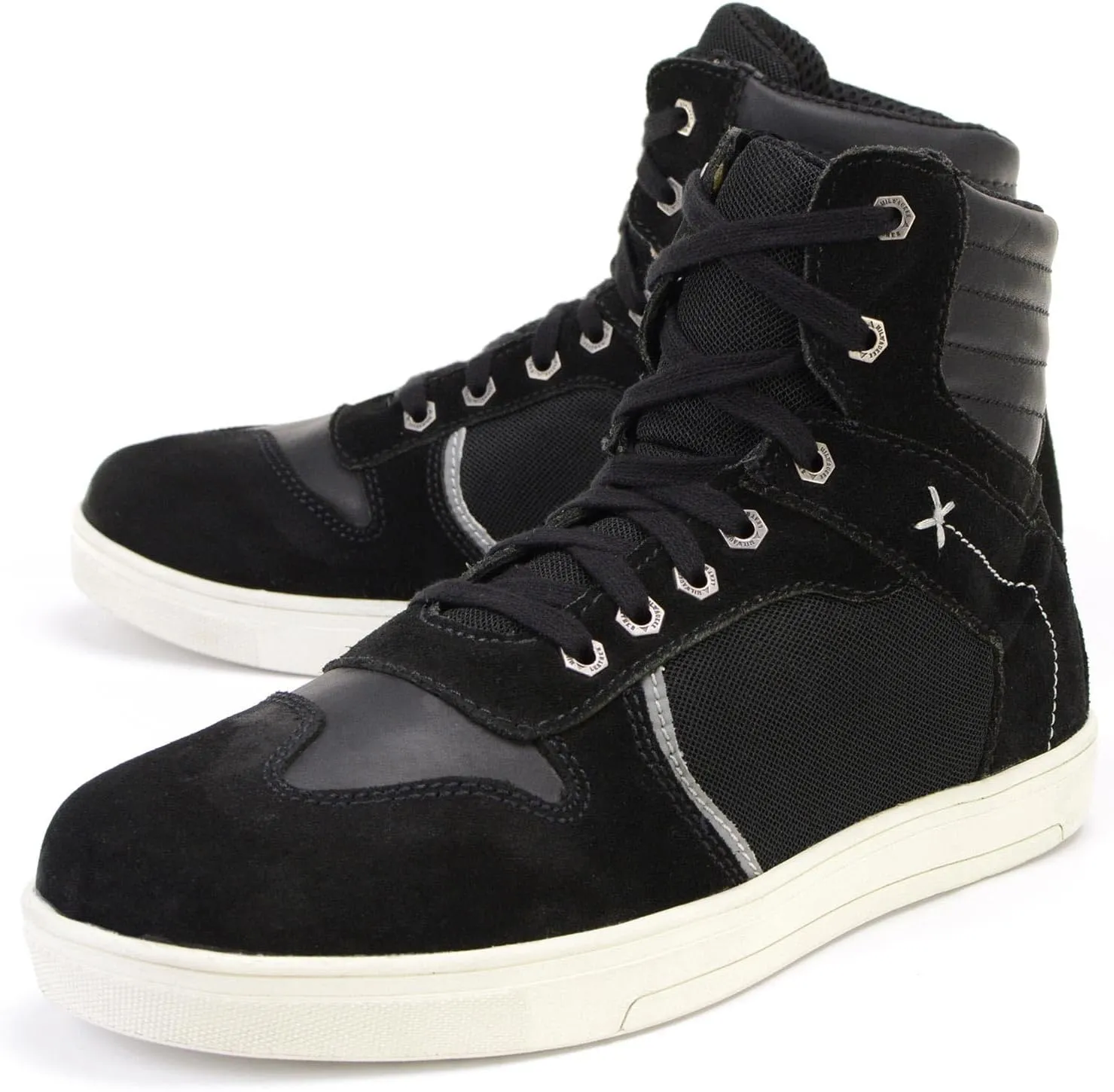 Milwaukee Leather Men's Motorcycle Reinforced Street Biker Casual Riding Shoes Leather Suede Canvas - 10