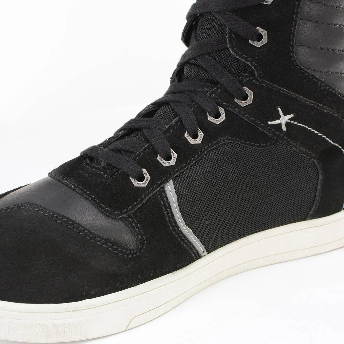 Milwaukee Leather Men's Motorcycle Reinforced Street Biker Casual Riding Shoes Leather Suede Canvas - 10