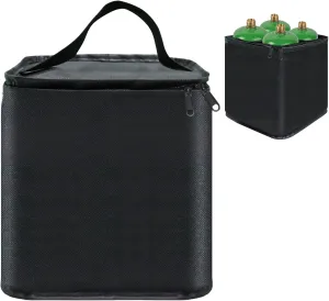 Mini ​Fuel ​Cylinder Storage Bag,for 4-Pack Refillable 1LB Empty Propane Cylinder Tank Cover,Gas Tank Protective bag,600D Oxford Fabric,Mini Tank Accessories,for Outdoor Camping,Cooking,Travel, Picnic