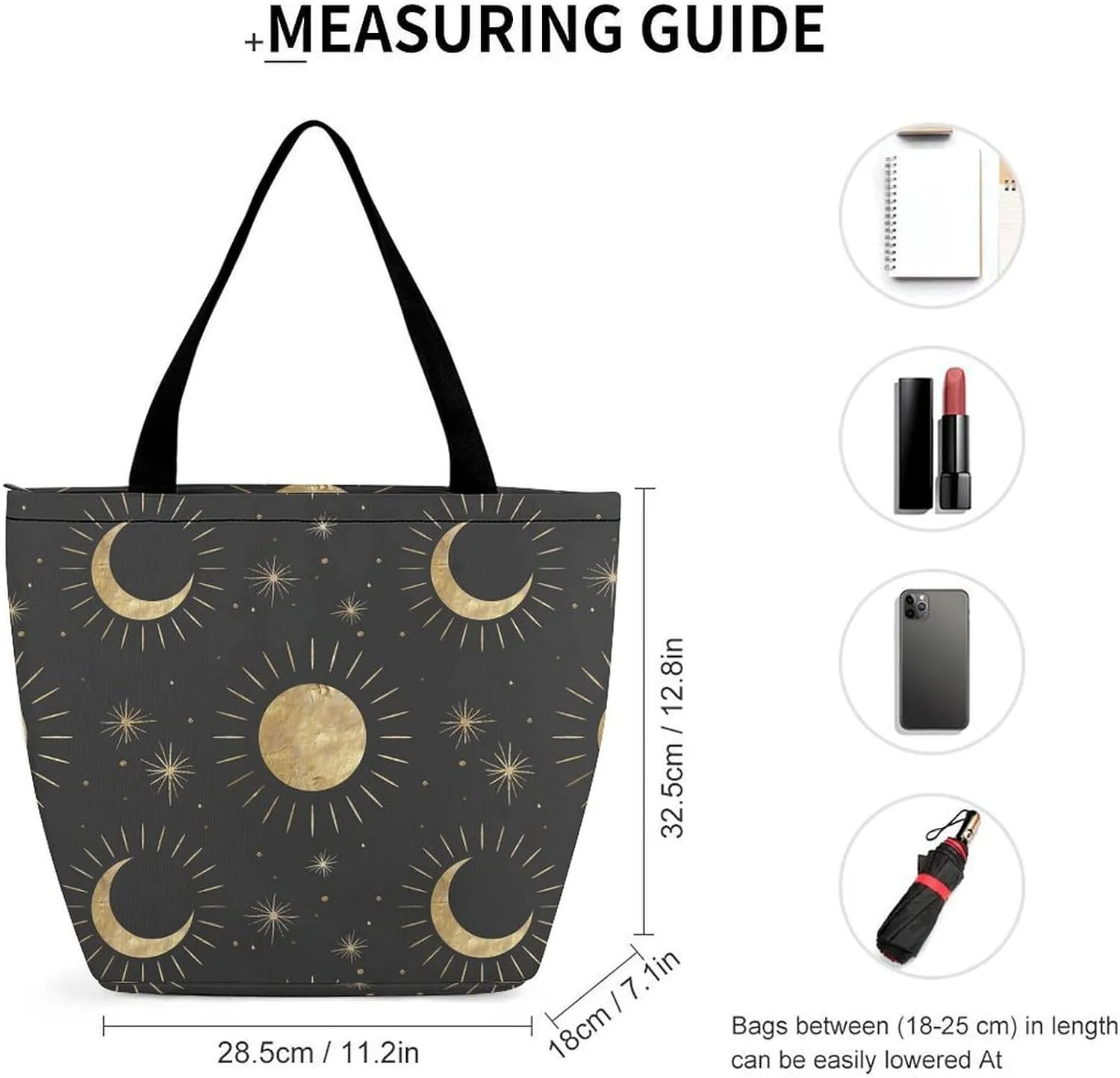 MoBlinko Cute Astronauts Planets Tote Bag for Women Reusable Shoulder Bags with Zipper for Yoga Grocery Shopping Gifts