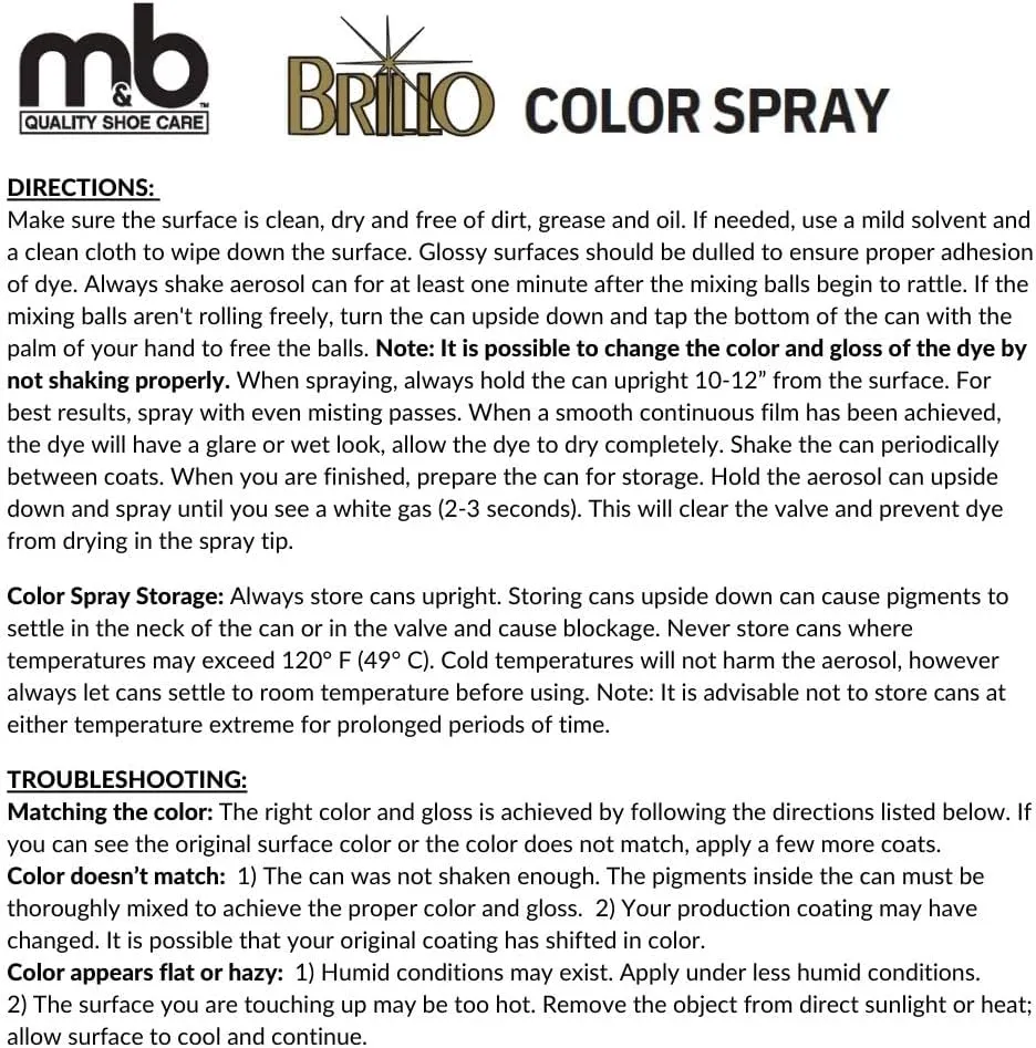 Moneysworth & Best Brillo Color Spray