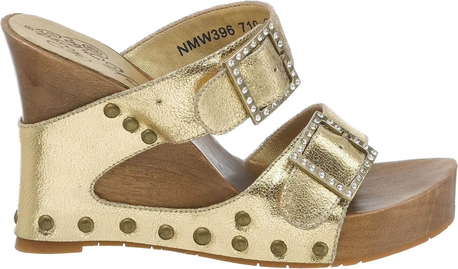 Naughty Monkey Women's Vegas 2 Strap Wedge Sandal