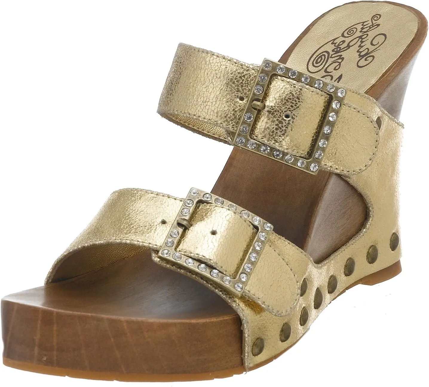 Naughty Monkey Women's Vegas 2 Strap Wedge Sandal