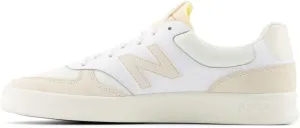 New Balance Men's 300 V3 Court Sneaker, White/Sea Salt/Linen, 8.5