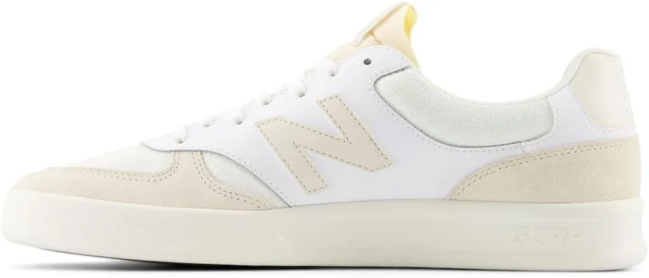New Balance Men's 300 V3 Court Sneaker, White/Sea Salt/Linen, 8.5