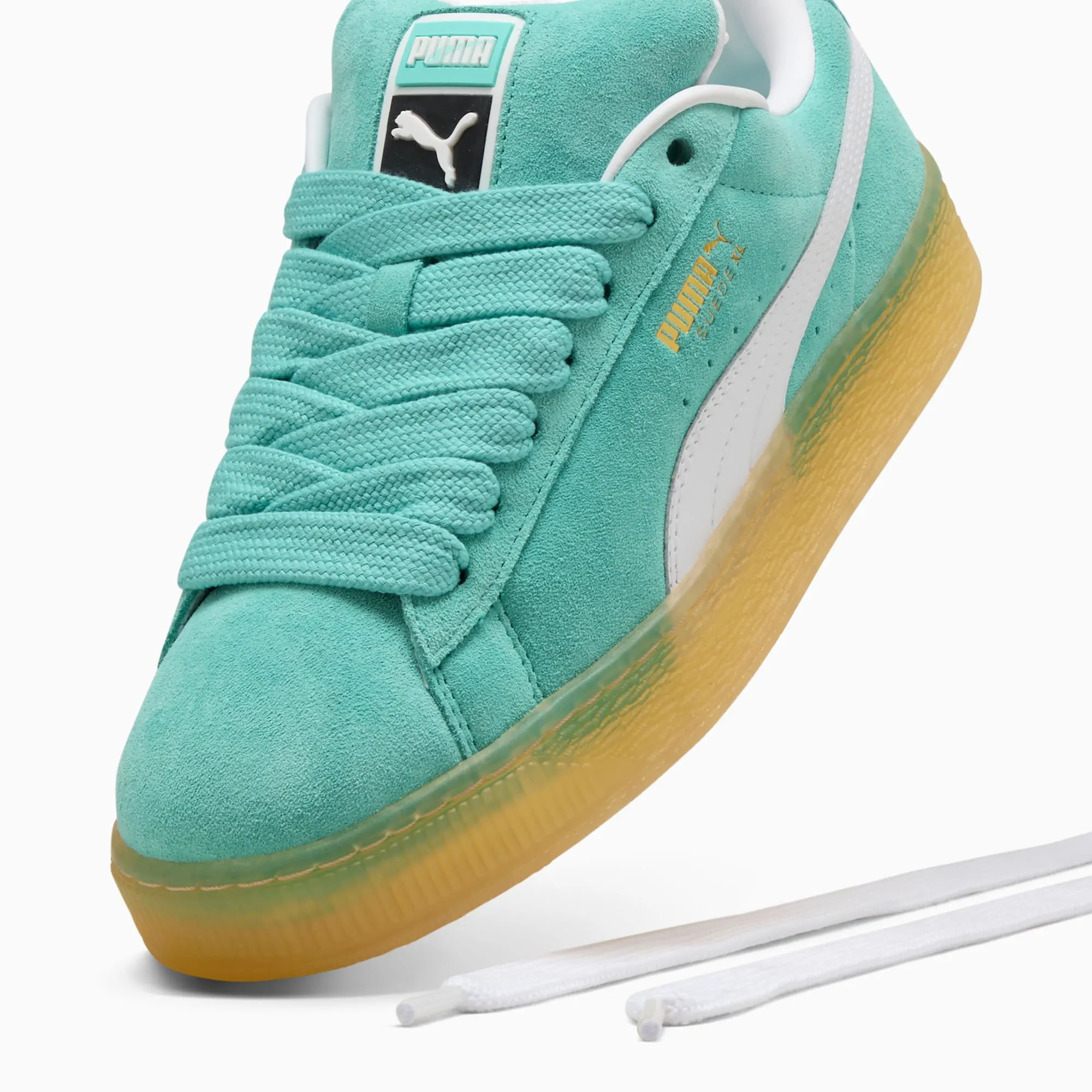 NEW Men's PUMA XL Aquatic White SUEDE Shoes AUTHENTIC IN BOX